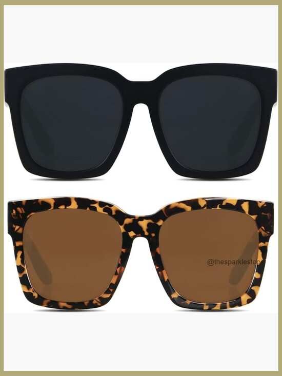 Oversized Square Sunglasses for Women UV Protection